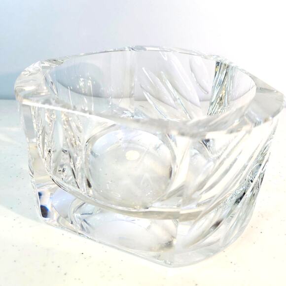 RARE STUNNING Mid Century Modern MOSER SIgned Crystal Ashtray 1950s Art Deco - Picture 3 of 10